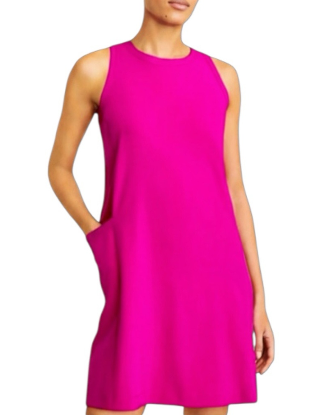 Lou & Grey Sleeveless Side Pocket Magenta Active Outdoor Dress